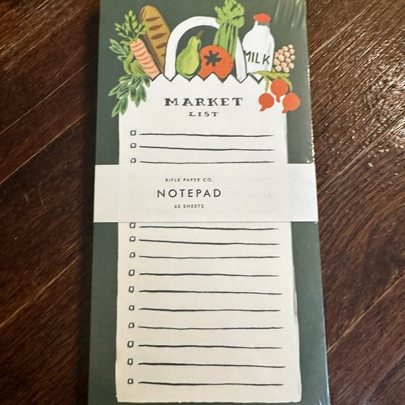 NWT Rifle Paper Co. Market Pad with Magnet, 'Market List' - Picture 4 of 5